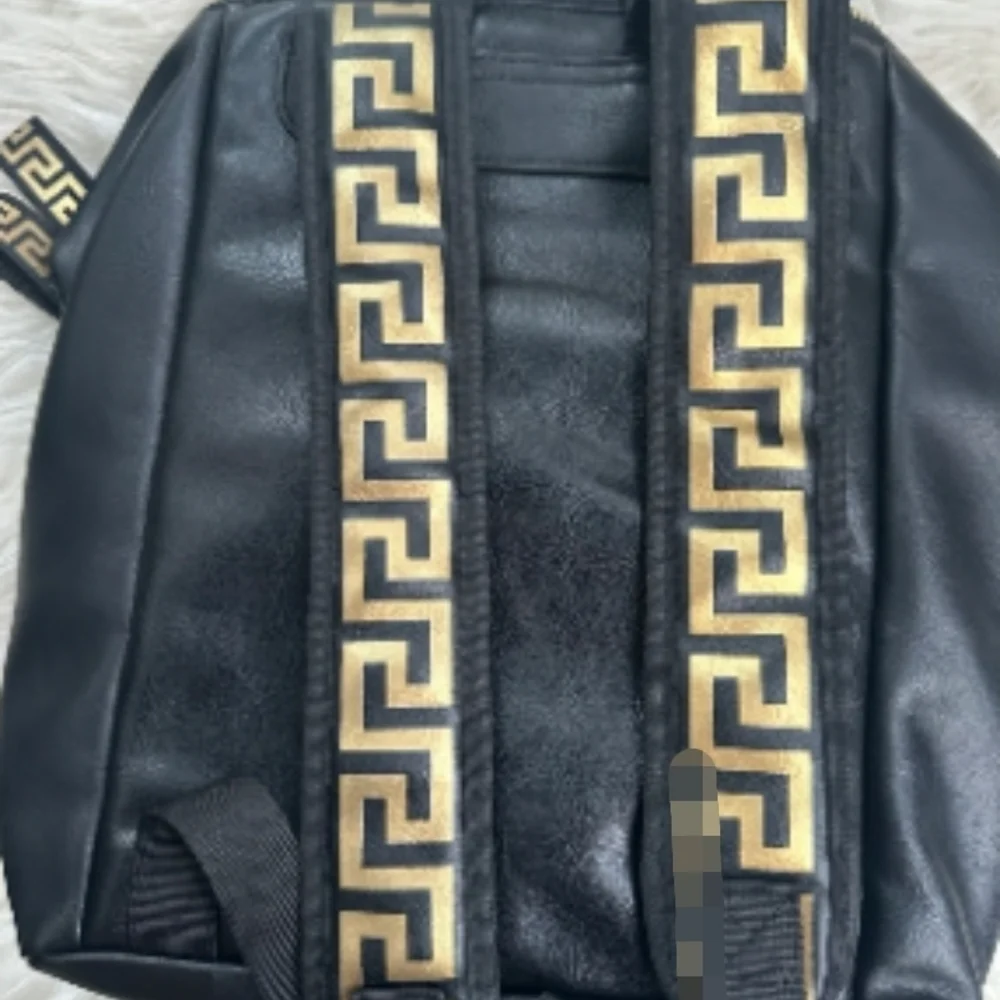 Versace Black Backpack with Gold Accents - Picture 5 of 11